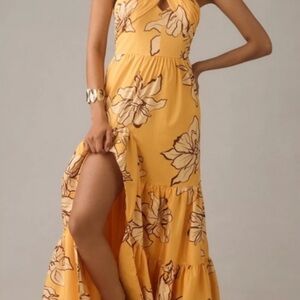 Yellow Floral Maxi Dress